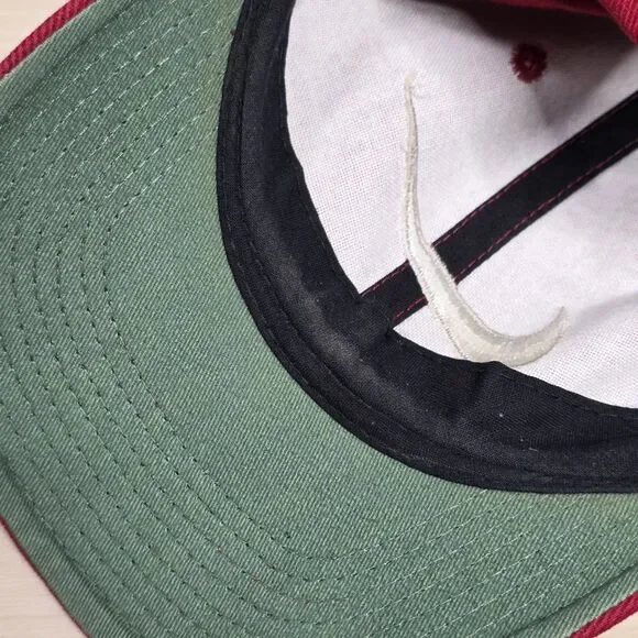 Vintage Nike Swoosh Logo Hat Swoosh Snap Back Red White Big‎ Logo
